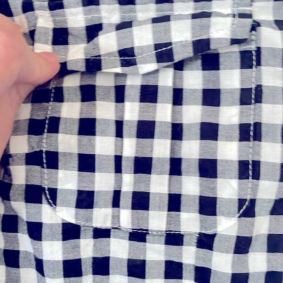 St. John’s Bay Long Sleeve Black and White Buffalo plaid Shirt - Picture 3 of 8
